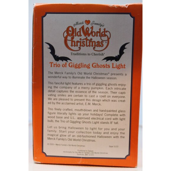 Trio of Giggling Ghosts Light - Merck Old World Christmas (Halloween) - Picture 8 of 8
